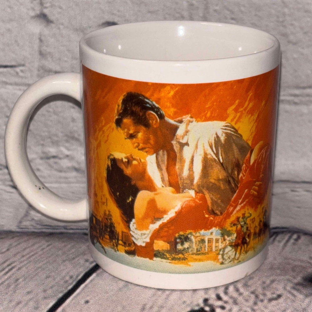Vintage Gone With The Wind Coffee Mug Scarlett Rhett Turner Entertainment 1996 - Picture 2 of 6